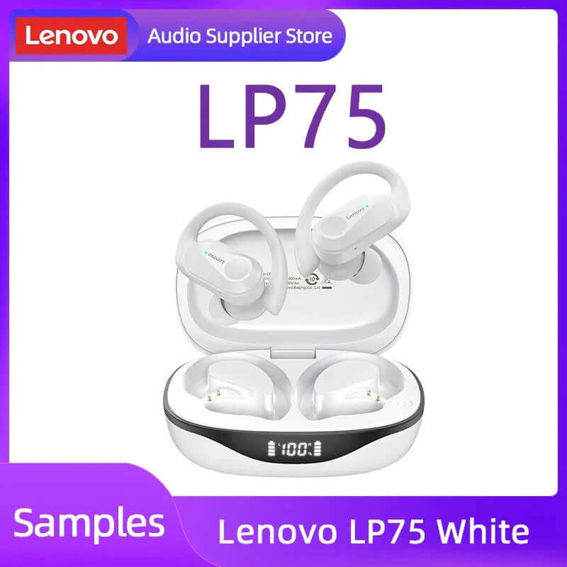 Experience Unmatched Sound Quality with Lenovo LP75 TWS Bluetooth 5.3 Headphones - Waterproof, Noise Reduction, and Smart LED Display!