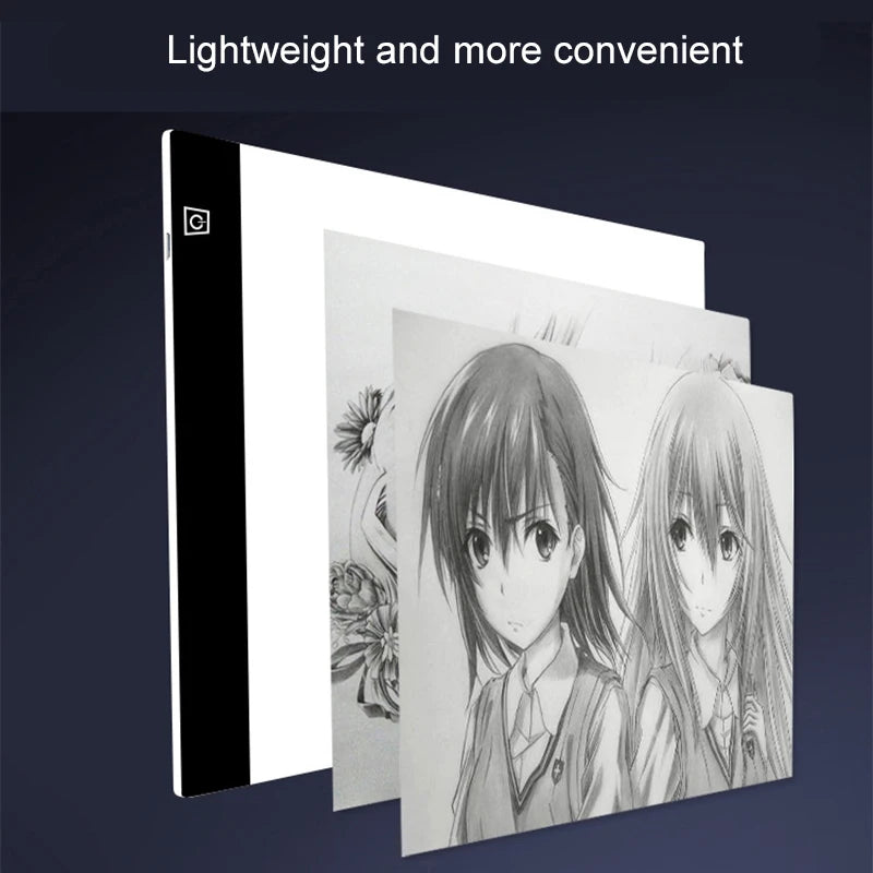 Illuminate Your Creativity with the 3-Level Dimmable LED Drawing Copy Pad - Perfect for Young Artists!
