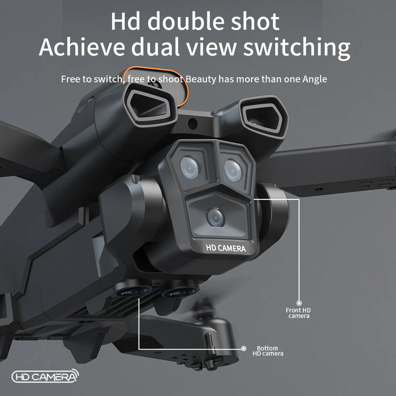 H12 Drone with Three-Sided Obstacle Avoidance, Remote Control Aircraft, Long-Endurance, HD Aerial Photography, Quadcopter Toy Drone