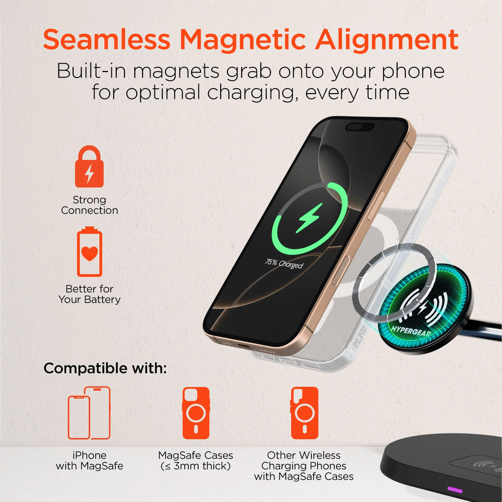 Elevate Your Charging Experience with the HyperGear MaxCharge Pro 3-in-1 MagSafe Charging Stand