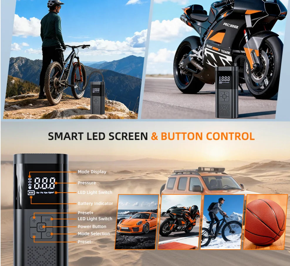 2-in-1 Smart Tire Inflator