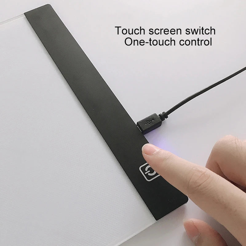 Illuminate Your Creativity with the 3-Level Dimmable LED Drawing Copy Pad - Perfect for Young Artists!
