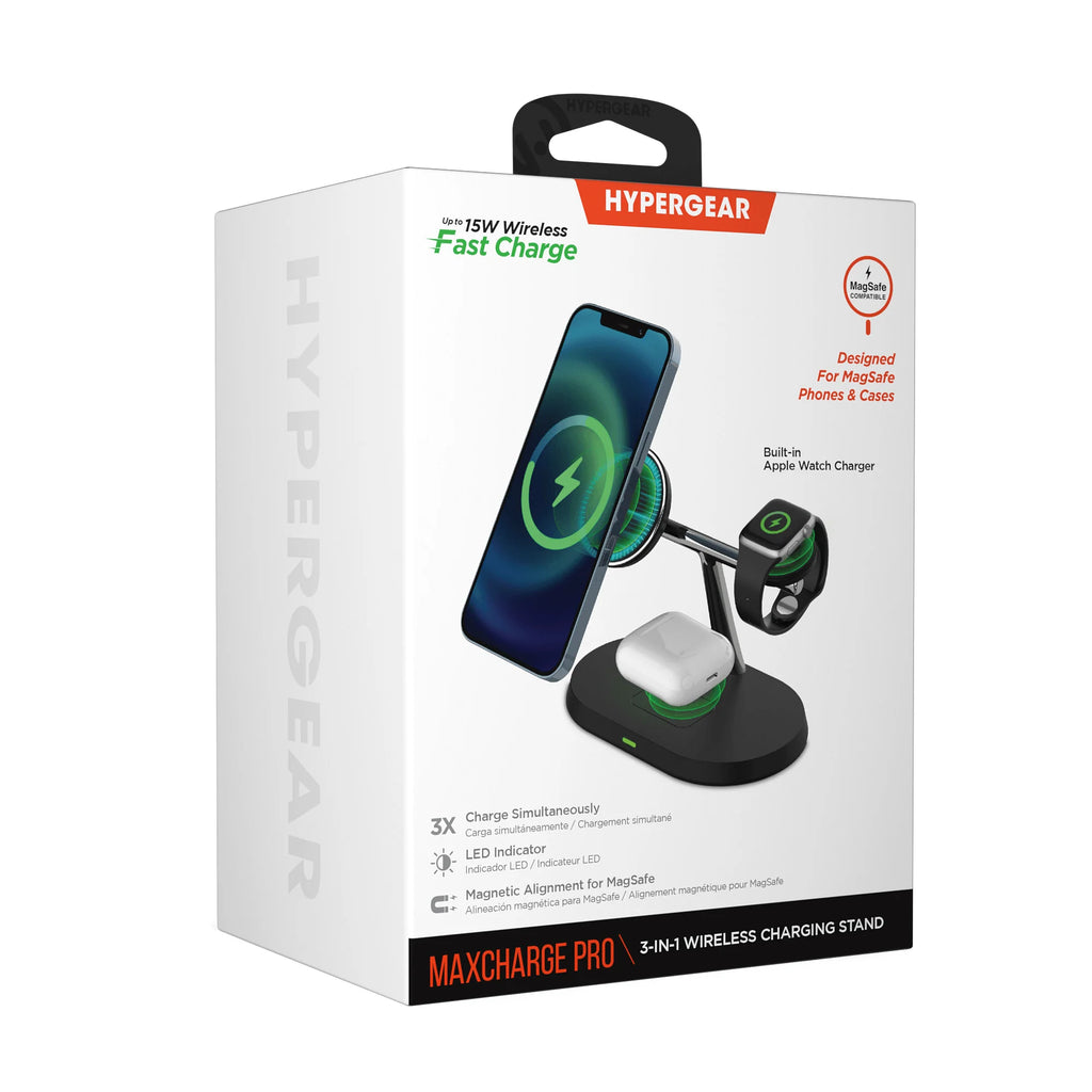 Elevate Your Charging Experience with the HyperGear MaxCharge Pro 3-in-1 MagSafe Charging Stand