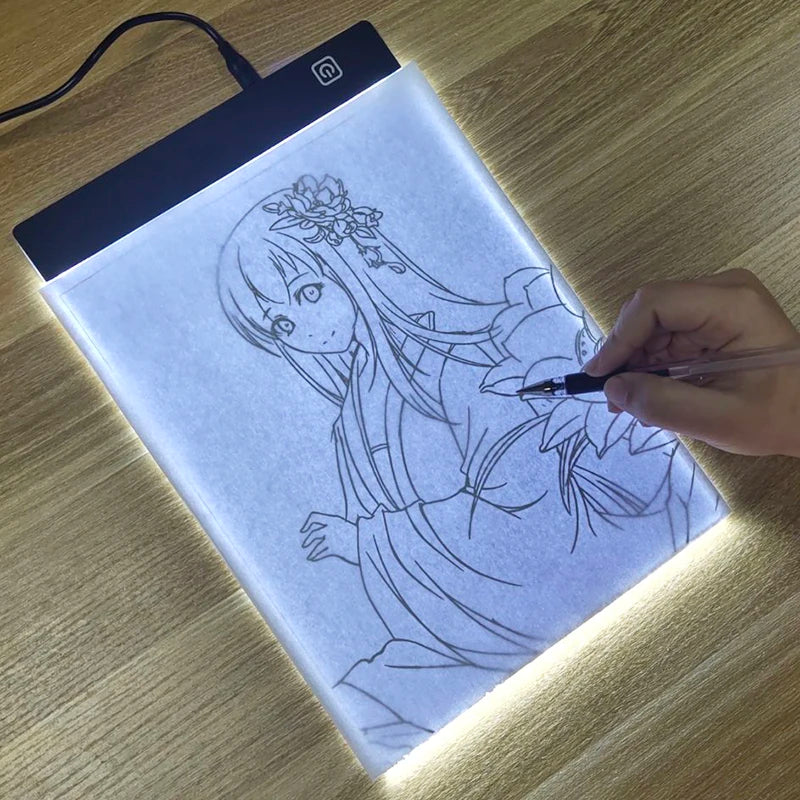 Illuminate Your Creativity with the 3-Level Dimmable LED Drawing Copy Pad - Perfect for Young Artists!