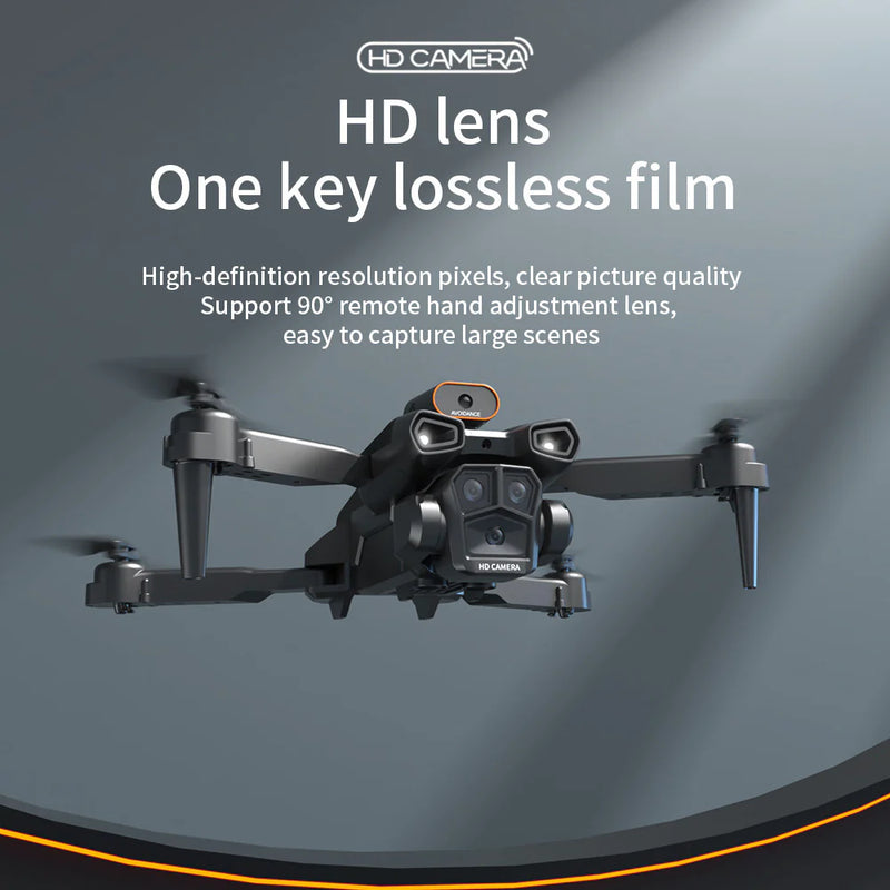 H12 Drone with Three-Sided Obstacle Avoidance, Remote Control Aircraft, Long-Endurance, HD Aerial Photography, Quadcopter Toy Drone